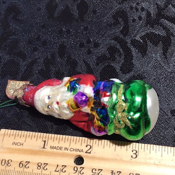 VTG Blown Glass Old Santa Christmas Ornament - Picture 15 of 16